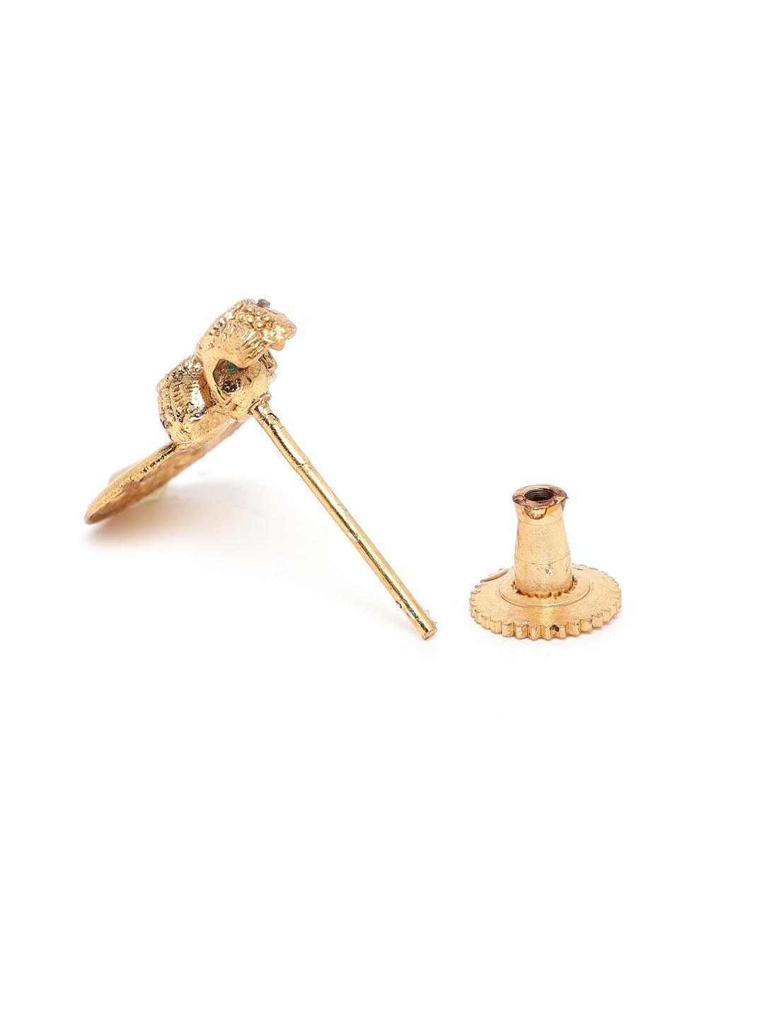 Premium Collection Elegant Ruby and emerald Multicolor Kasu Necklace Set 22199N - Griiham