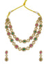 Premium Finish Designer 2 layer CZ Necklace Set 17030N-1 - Griiham