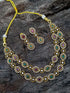 Premium Finish Designer 2 layer CZ Necklace Set 17030N-1 - Griiham