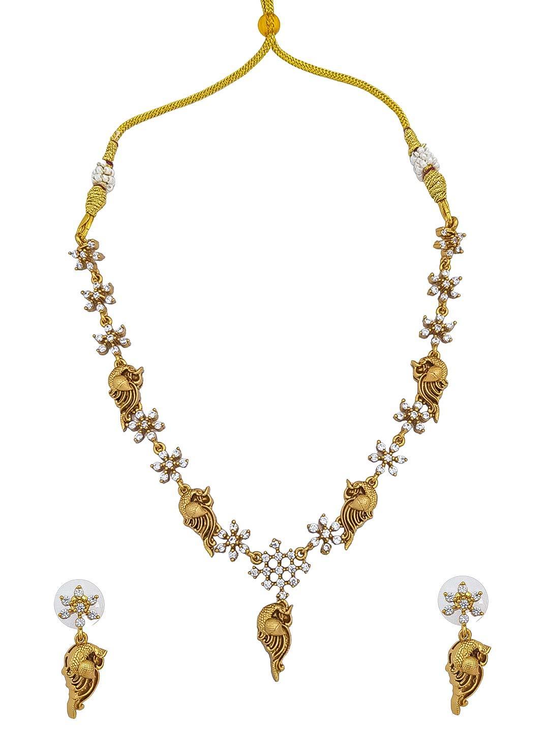 Premium Finish Designer CZ Necklace Set - Griiham