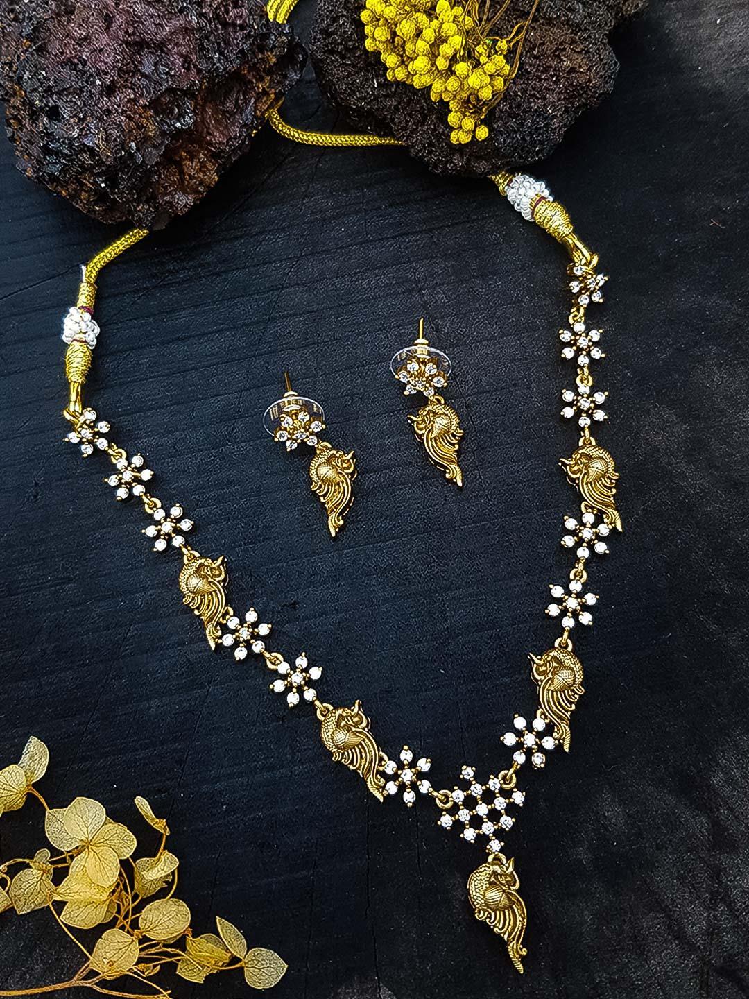 Premium Finish Designer CZ Necklace Set