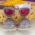 Premium German silver Oxisidised Earring/ Jhumka 12461N - Griiham