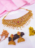 Premium Gold Bridal Choker Necklace Set 18417N