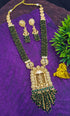 Premium Gold Designer Krishna Murari Necklace Set 17504N