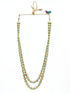 Premium Gold Finish Brass 1st quality Real Pearl / Coral / jade Chain with earrings 8722N - Griiham