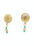 Premium Gold Finish Brass 1st quality Real Pearl / Coral / jade Chain with earrings 8722N - Griiham
