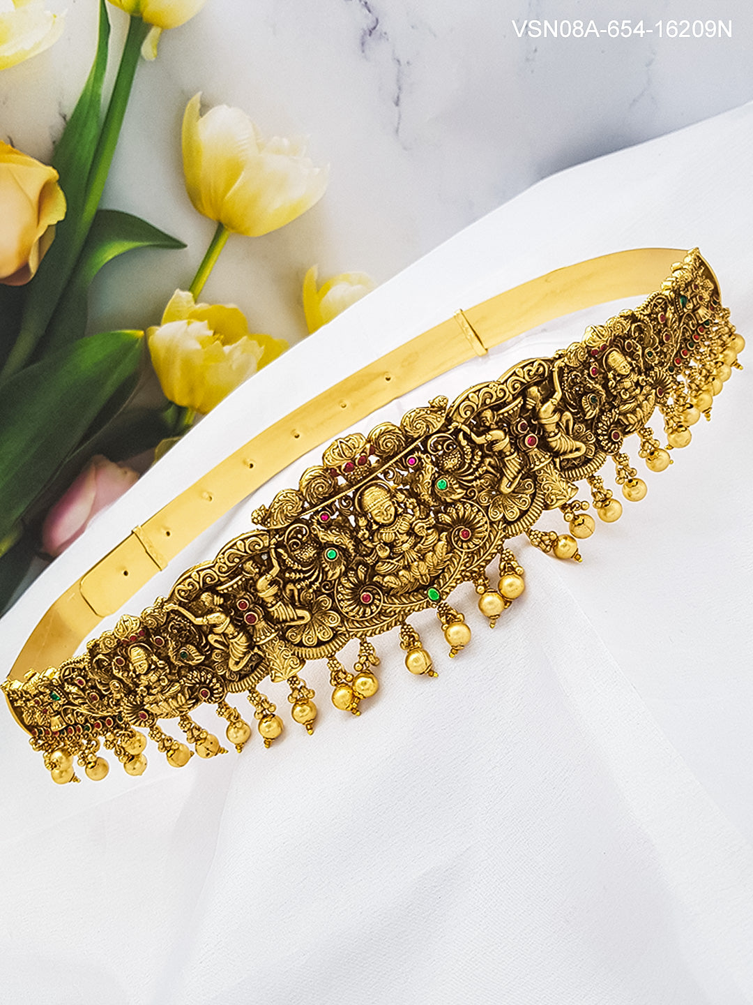 Premium Gold Finish Bridal Vadanam/Vodiannam/waistbelt 16209N