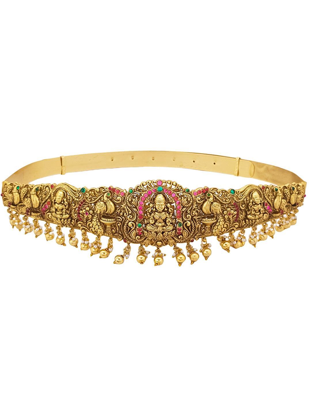 Premium Gold Finish Bridal Vadanam/Vodiannam/waistbelt 16210N - Griiham