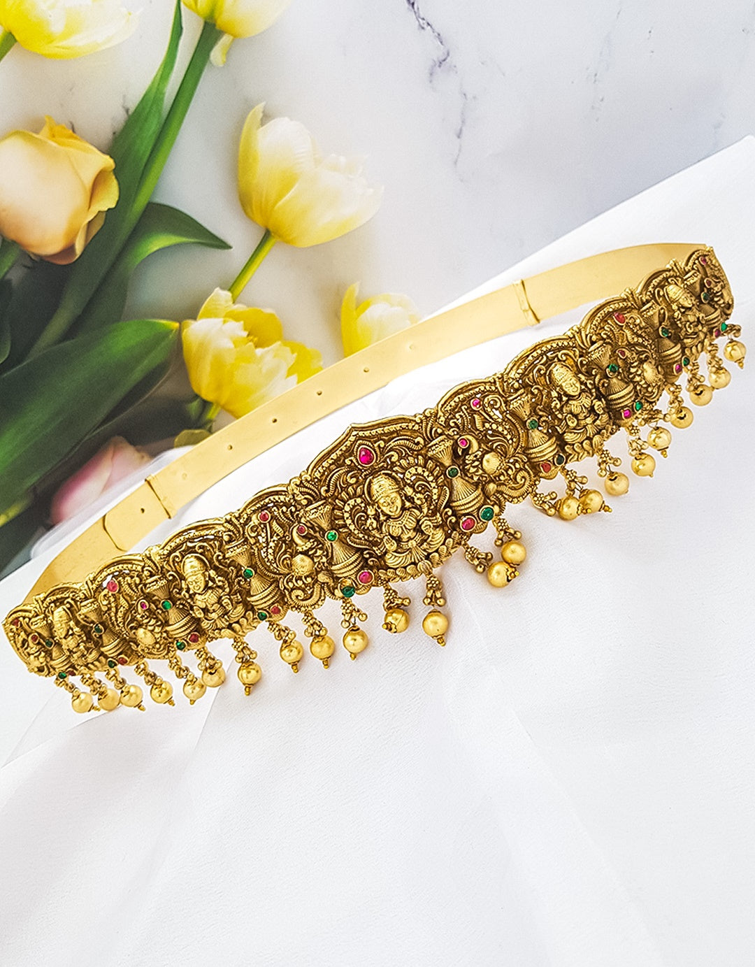 Premium Gold Finish Bridal Vadanam/Vodiannam/waistbelt 16212N