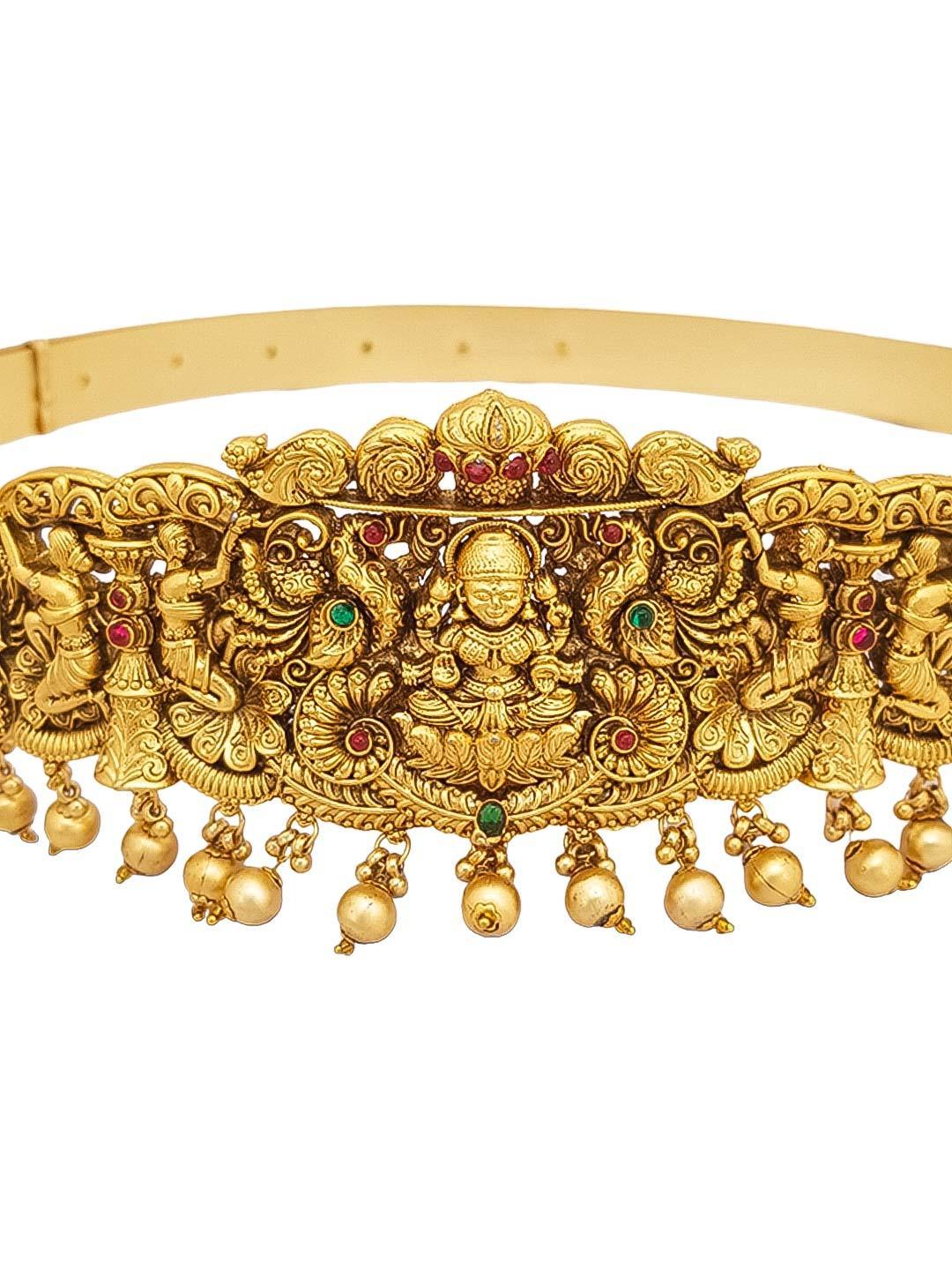 Premium Gold Finish Bridal Vadanam/Vodiannam/waistbelt 17611N - Griiham