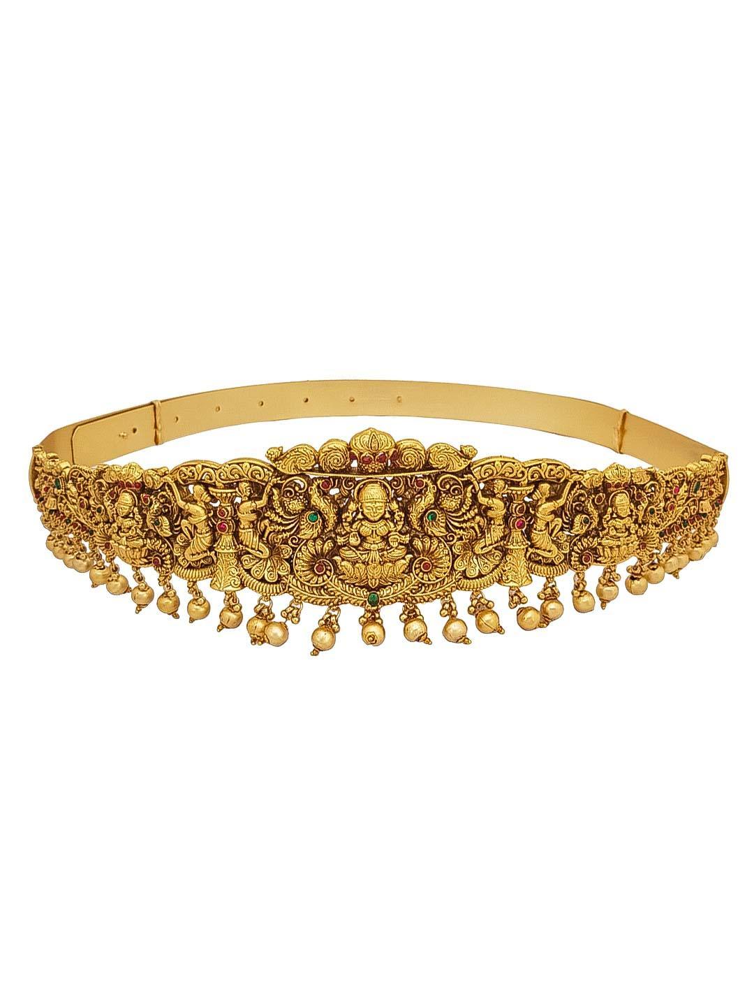 Premium Gold Finish Bridal Vadanam/Vodiannam/waistbelt 17611N - Griiham