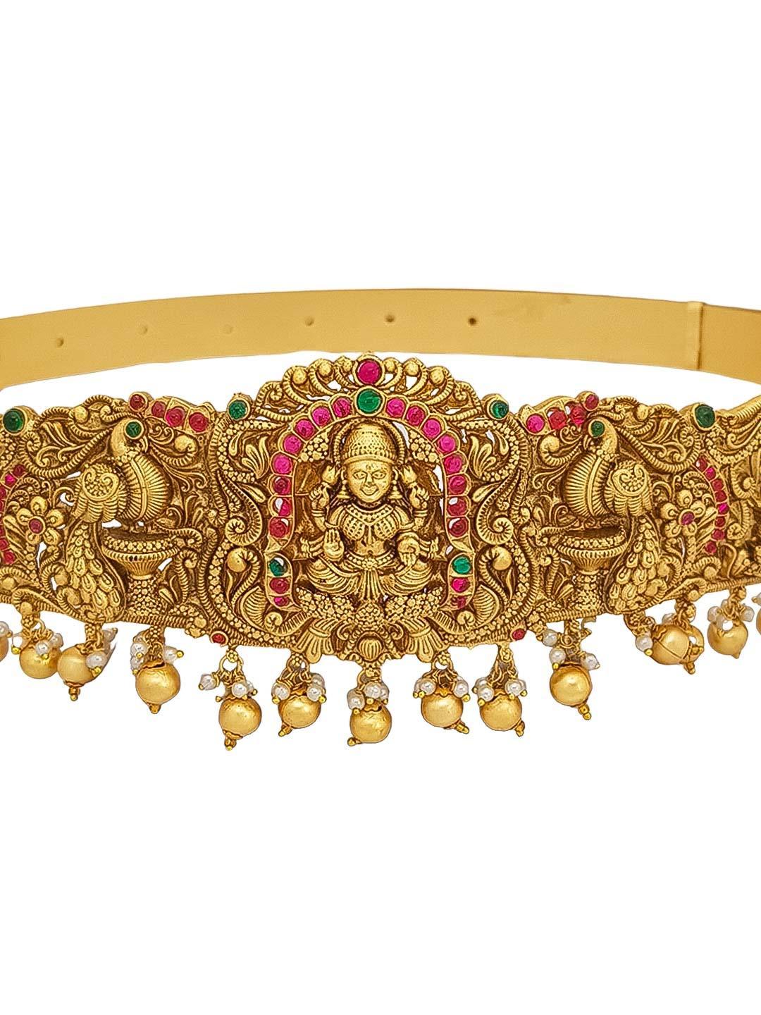 Premium Gold Finish Bridal Vadanam/Vodiannam/waistbelt 17613N - Griiham
