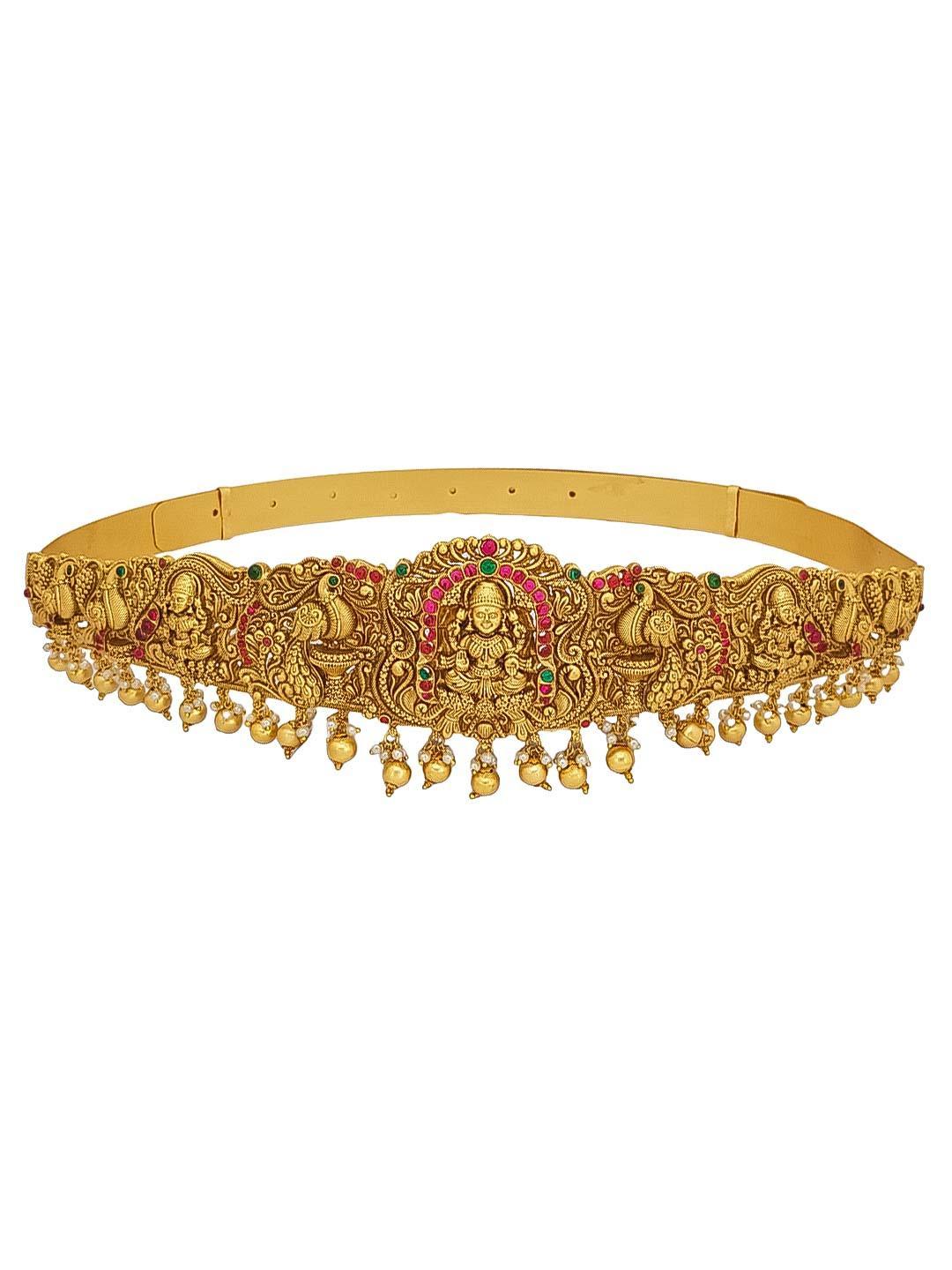 Premium Gold Finish Bridal Vadanam/Vodiannam/waistbelt 17613N - Griiham
