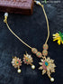 Premium Gold Finish CZ Studded Peacock Pendant Set 9397N - Griiham