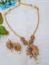 Premium Gold Finish CZ Studded Peacock Pendant Set 9397N - Griiham
