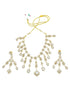 Premium Gold Finish Designer CZ Stones Necklace Set 16195N - Griiham