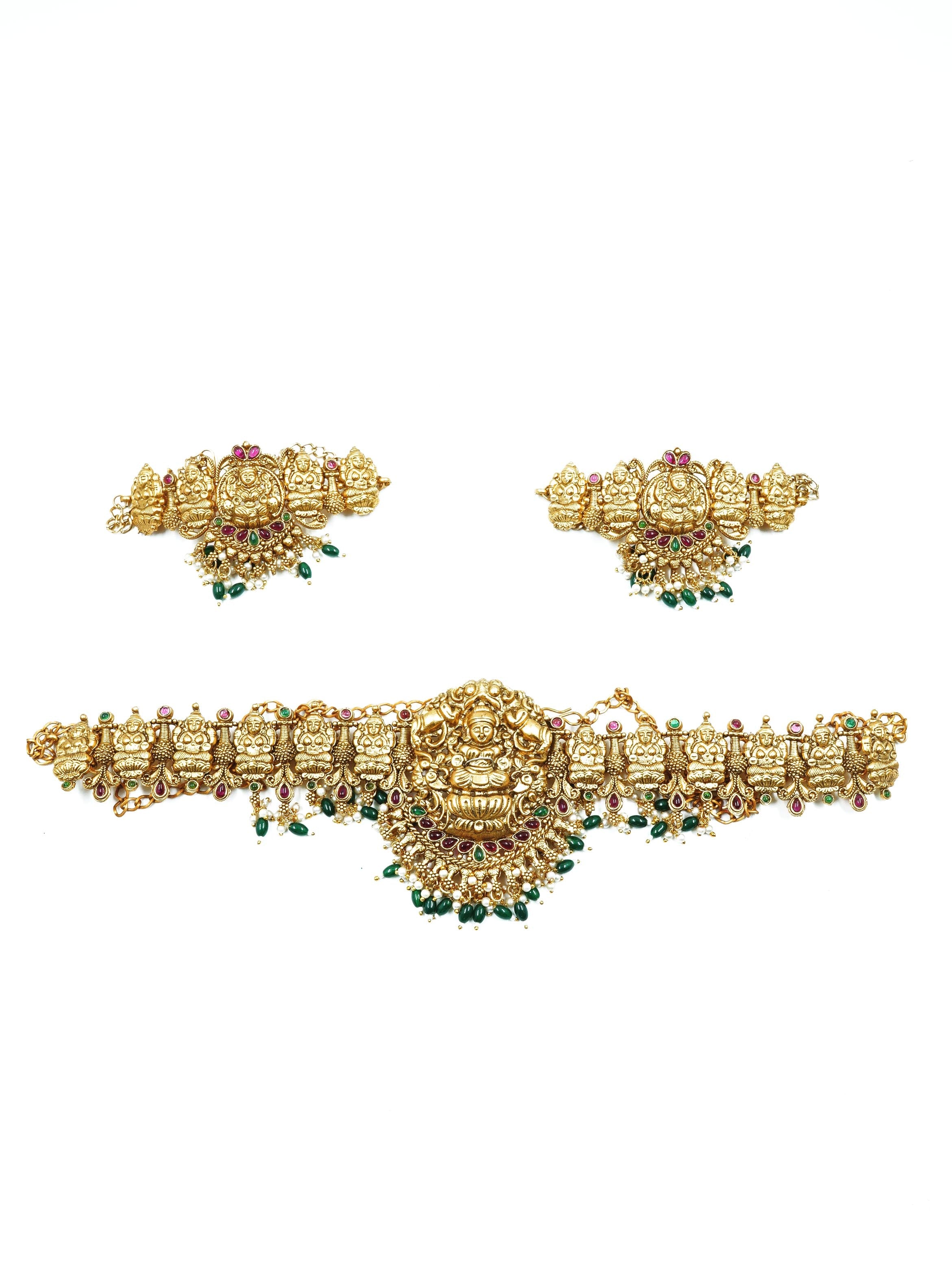 Premium Gold Finish Full Bridal Set Combo