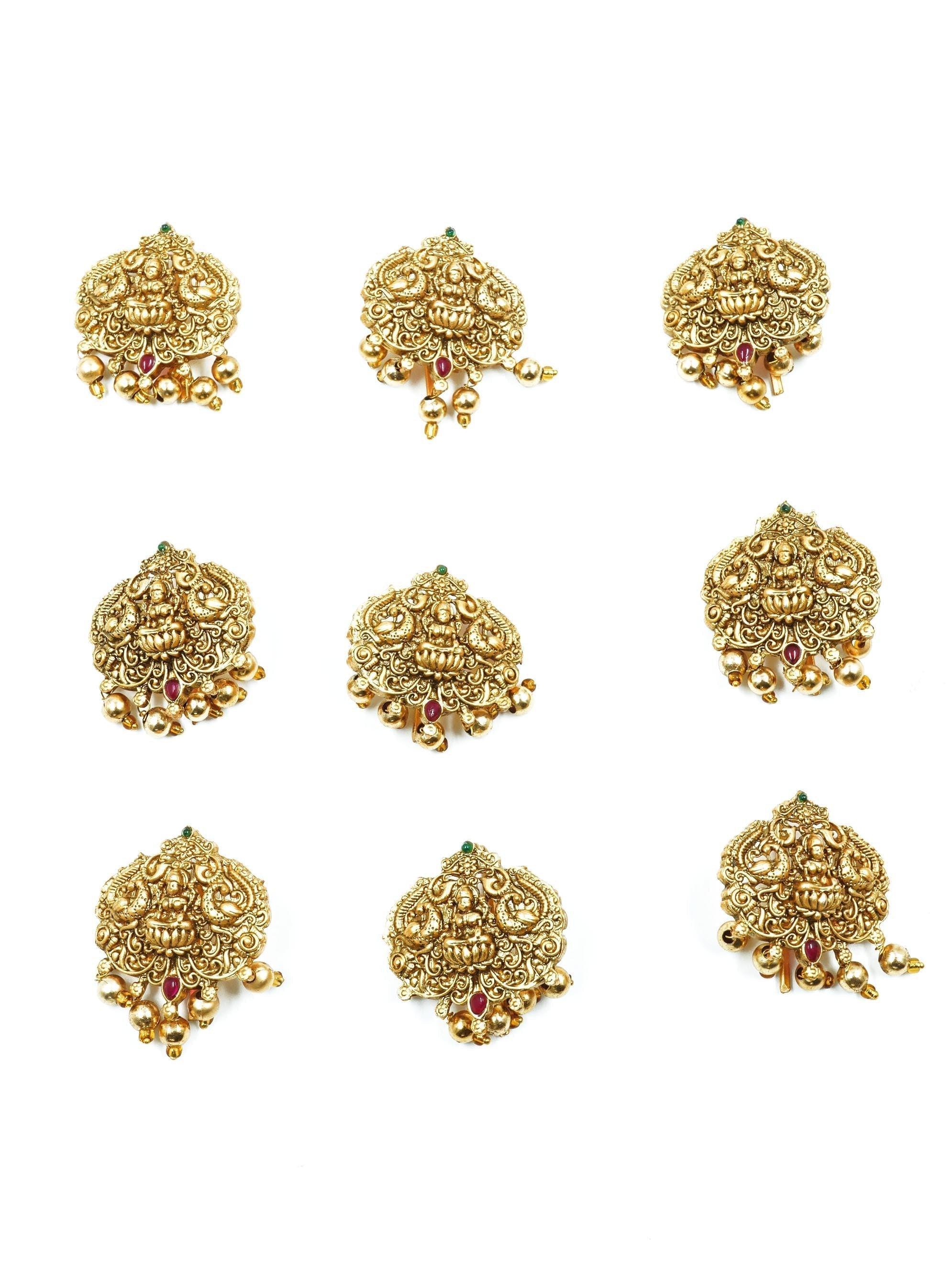 Premium Gold Finish Full Bridal Set Combo 16216N - Griiham