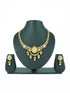 Premium Gold Finish Interchangeable (3 colours) AD Necklace Set 16701N