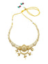 Premium Gold Finish Interchangeable (3 colours) AD Necklace Set 16701N