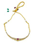 Premium Gold Finish Interchangeable (3 colours) AD Necklace Set 16703N - Griiham