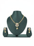 Premium Gold Finish Interchangeable (3 colours) AD Necklace Set 16706N