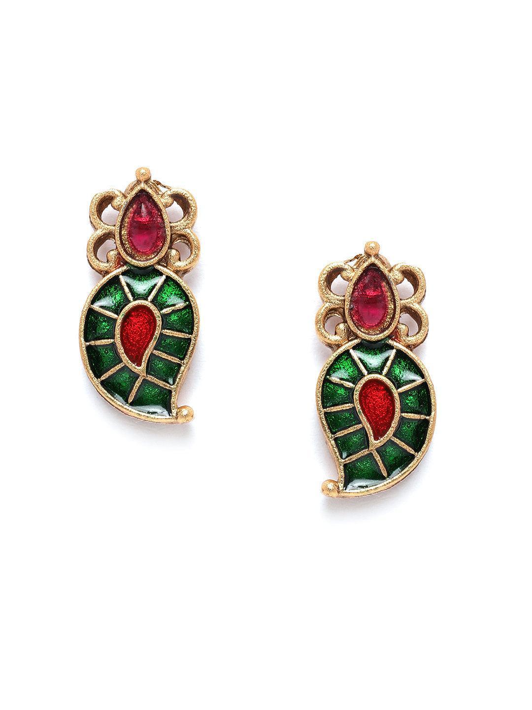 Premium Gold Finish Mango Necklace Set - Griiham