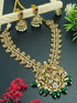 Premium Gold Finish Medium Mango Stone necklace 10765N - Griiham