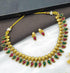 Premium Gold Finish Multicolor Mangomala necklace set