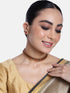 Premium Gold Finish Multicolor stone necklace set 20784N-1