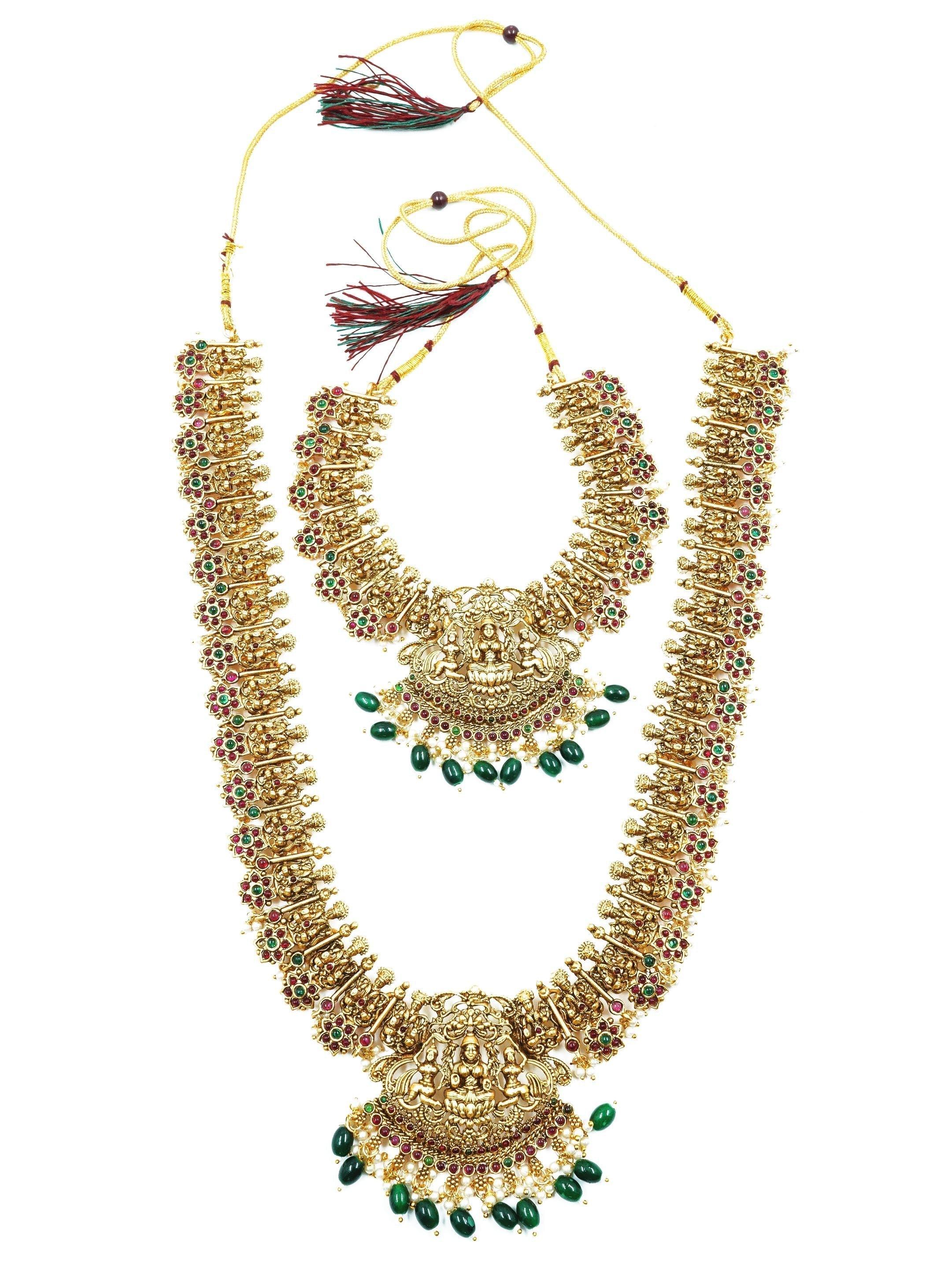 Premium Gold Finish Necklace Set Combo 16881N - Griiham