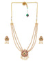 Premium Gold Finish Peacock Necklace set 20788N - Griiham
