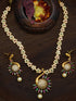 Premium Gold Finish Peacock Necklace with CZ Stones in diff colours 12889N-1 - Griiham