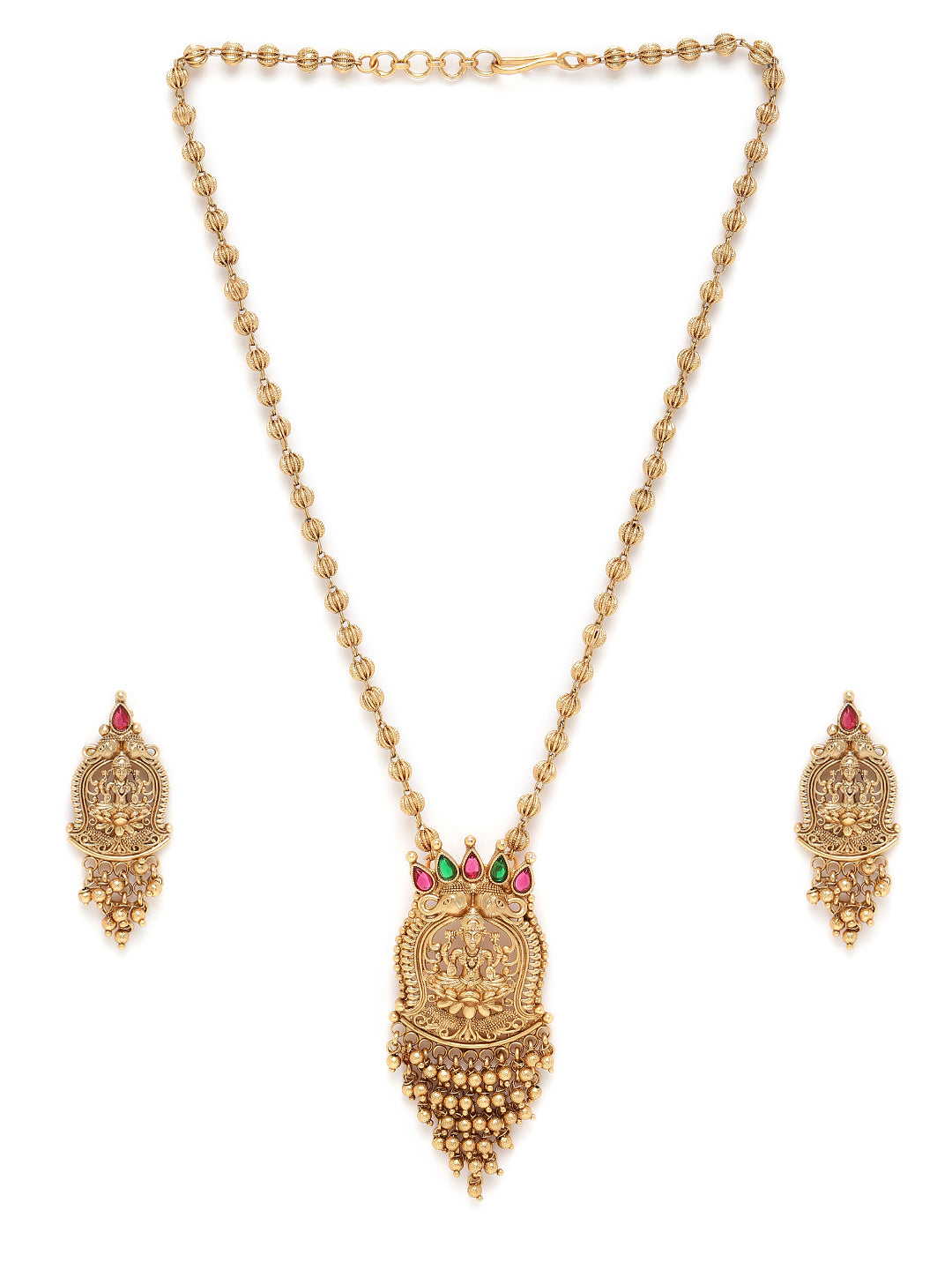 Premium Gold Finish Pendent Set with pearls and AD Stones 22127N