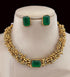 Premium Gold Finish choker necklace set 14177N - Griiham