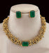 Premium Gold Finish choker necklace set 14177N