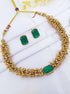 Premium Gold Finish choker necklace set 14177N - Griiham