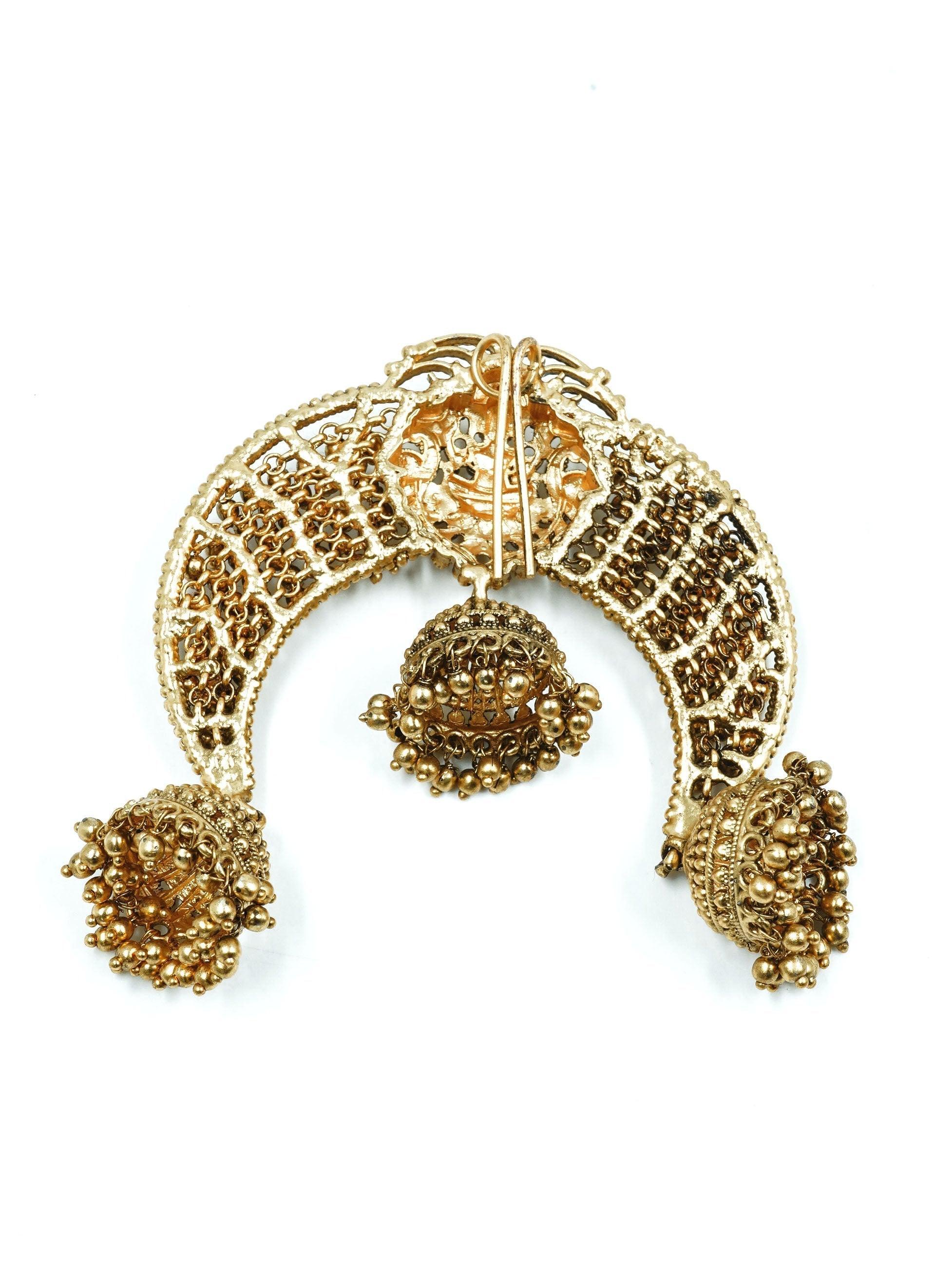 Premium Gold Finish guaranteed quality CZ Hair Clips /Hair Pins 12853N - Griiham