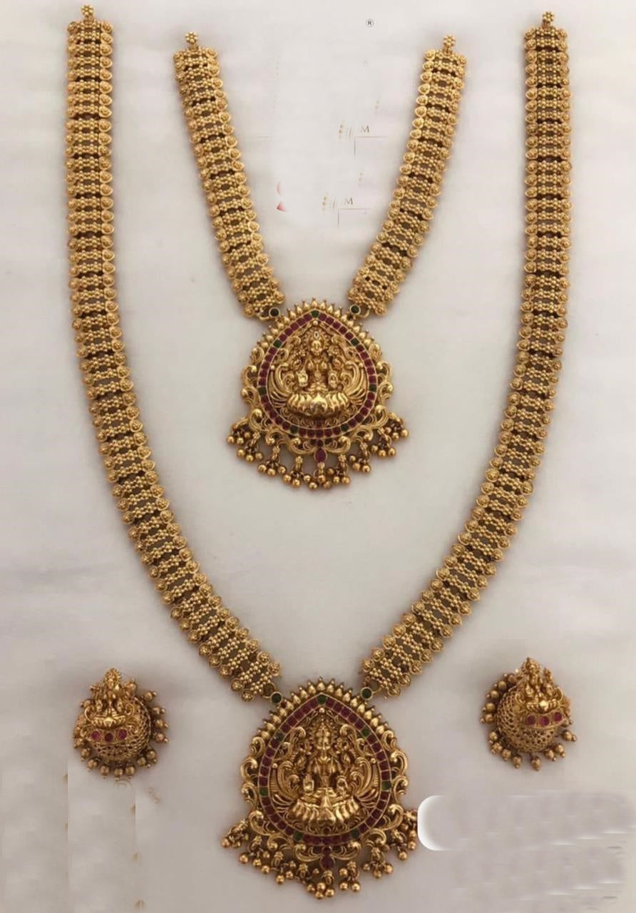 Premium Gold Finish necklace set Combo 18255N