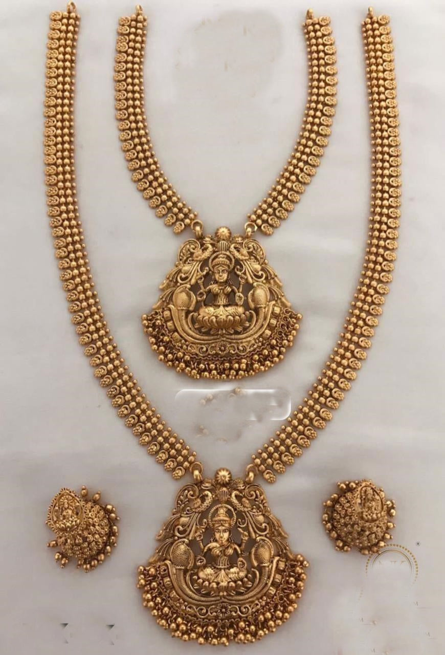 Premium Gold Finish necklace set Combo 18258N