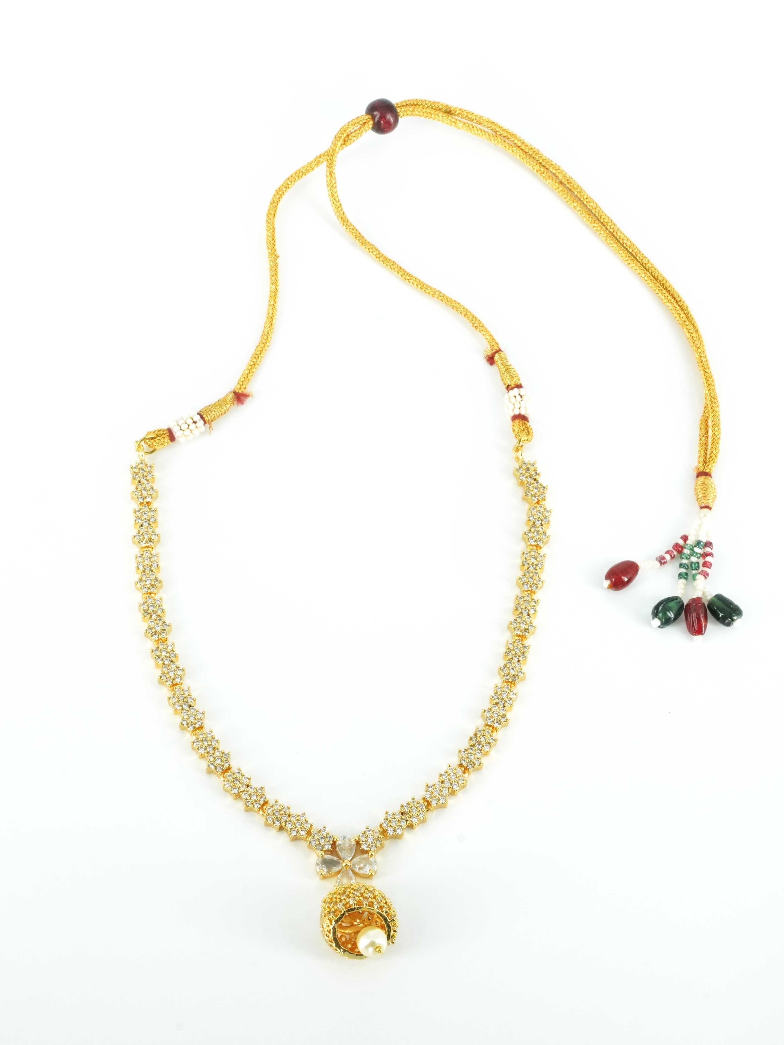 Premium Gold Plated Bestseller design Short Cocktail Necklace Set 8827N - Griiham