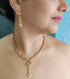 Premium Gold Plated Bestseller design Short Cocktail Necklace Set 9504N-11 - Griiham