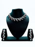 Premium Gold Plated CZ Exclusive handcrafted Necklace Set with Red and White stones 8832N - Griiham