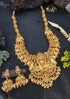 Premium Gold Plated Classic Temple Necklace Set 18938N