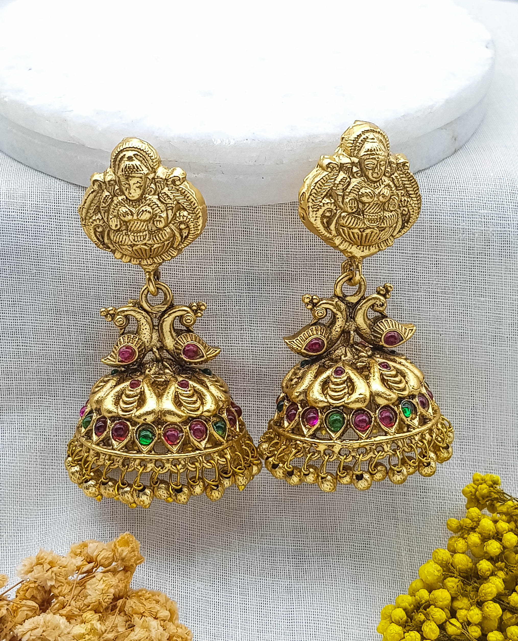Premium Gold Plated Cute Jhumki Earrings 22098N