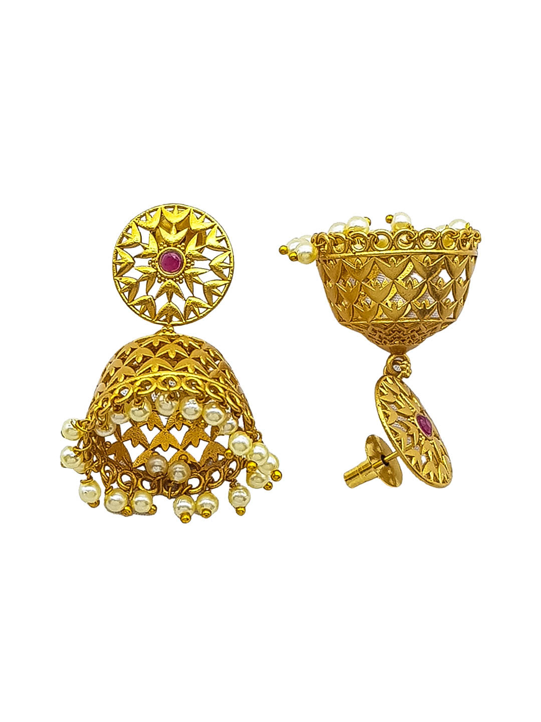 Premium Gold Plated Cute Jhumki Earrings 22261N