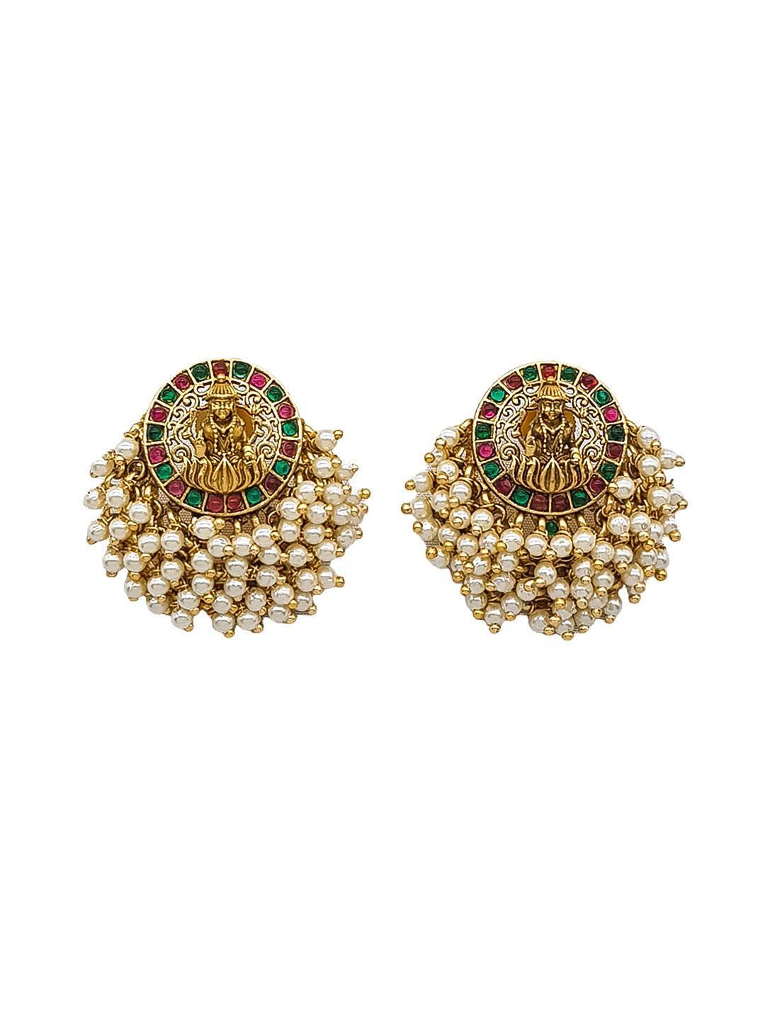 Premium Gold Plated Cute Jhumki Earrings 22263N - Griiham