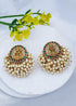 Premium Gold Plated Cute Jhumki Earrings 22263N - Griiham