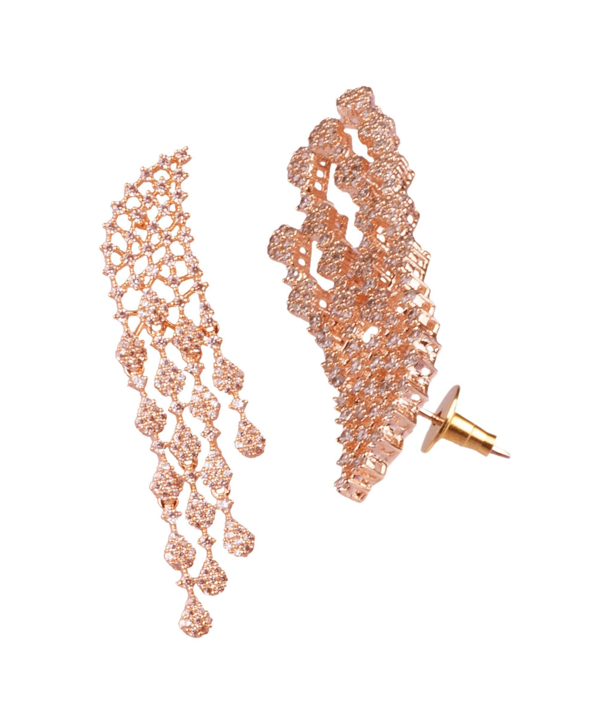 Premium Gold Plated Designer CZ Necklace Set 16193N - Griiham