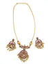 Premium Gold Plated Floral pendant set 13323N - Griiham